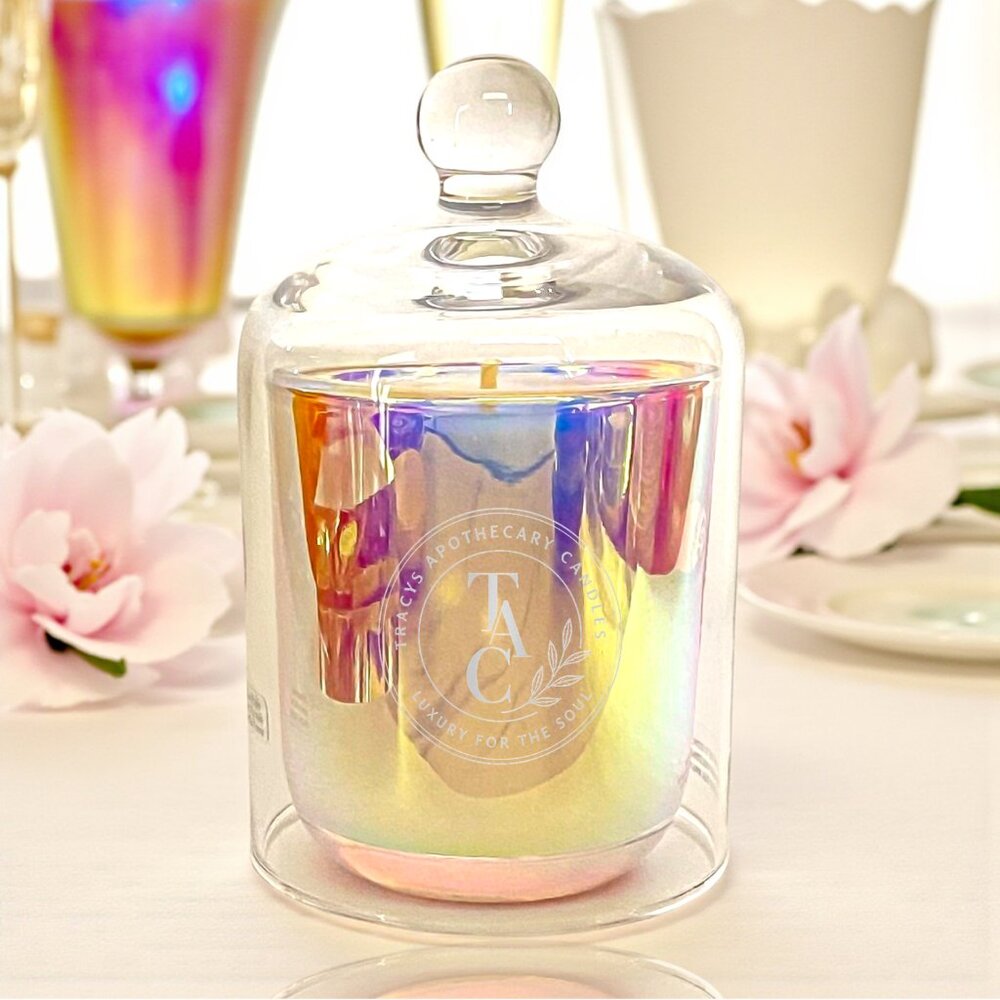 Lavender Iridescent Cloche Candle